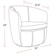 Parker Living Barolo Vintage Whiskey Italian Leather Swivel Club Chair Two Pack