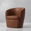 Parker Living Barolo Vintage Whiskey Italian Leather Swivel Club Chair Two Pack