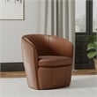 Parker Living Barolo Vintage Whiskey Italian Leather Swivel Club Chair Two Pack