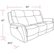 Parker Living Linus - Hudson Grey Power Reclining Sofa Loveseat and Recliner