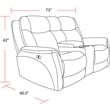 Parker Living Linus - Hudson Grey Power Reclining Sofa Loveseat and Recliner
