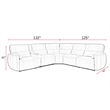 Parker Living Modesto Sable 6PC Power Adjustable Headrests Reclining Sectional
