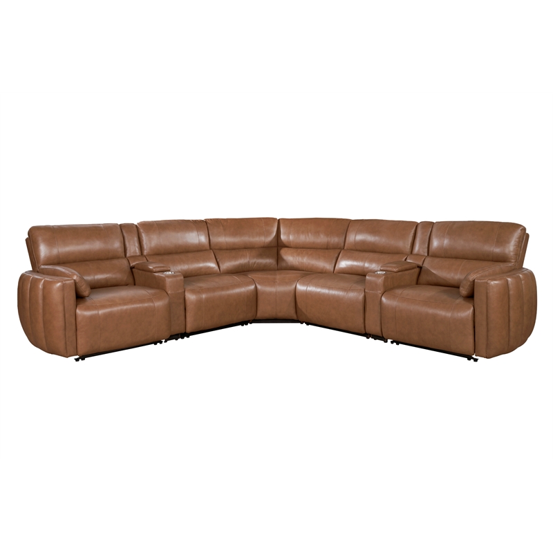 Parker Living Modesto Sable 7PC Power Adjustable Headrests Reclining Sectional