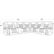Parker Living Outlaw Stallion 6PC Power Reclining Sectional with Drop Down Table