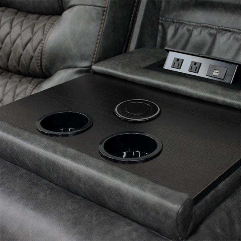 Parker Living Outlaw Stallion 6PC Power Reclining Sectional with Drop Down Table