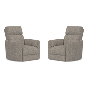 Parker Living Radius - Burlap Manual Swivel Recliner Two Pack