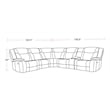 Parker Living Blake Desert Taupe 6 Piece Reclining Sectional