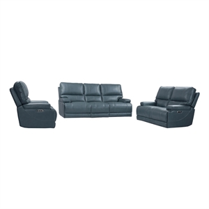 Parker Living Whitman Verona Azure Power Reclining Sofa Loveseat and Recliner
