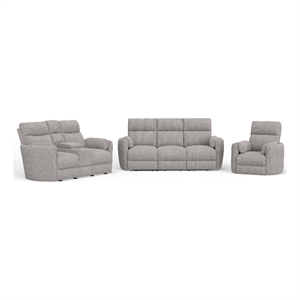 parker living radius - mega grey power reclining sofa loveseat and recliner