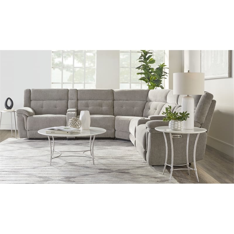 Parker Living Richland Bristol Grey 7PC Power Adj. Headrests Reclining Sectional