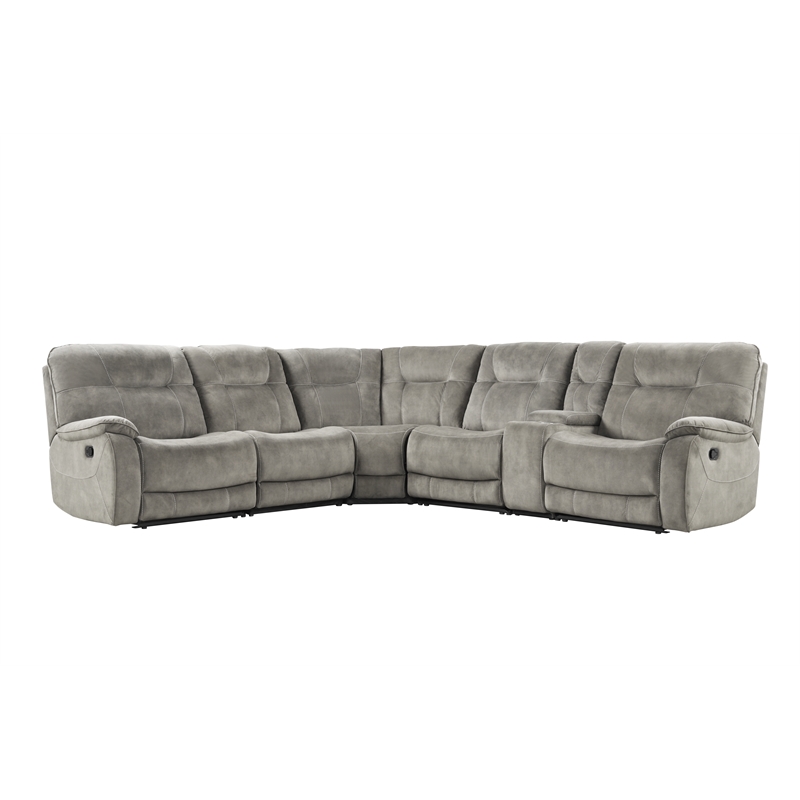 Parker Living Cooper - Shadow Natural 6 Piece Modular Manual Reclining Sectional