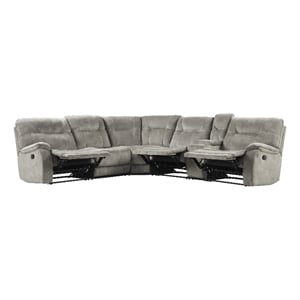 parker living cooper - shadow natural 6 piece modular manual reclining sectional