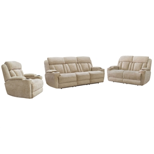 Parker Living Dalton - Lucky Fawn Power Reclining Sofa Loveseat and Recliner