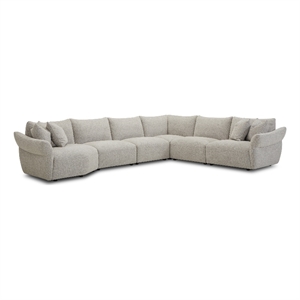 Parker Living Playful - Canes Cobblestone 6 Piece Modular Sectional