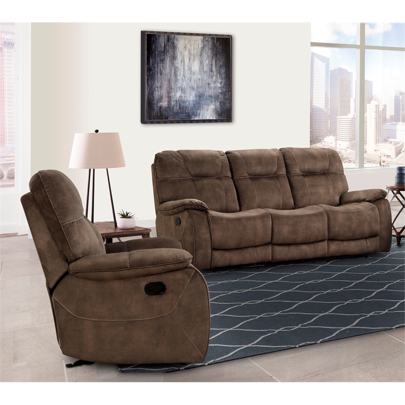 Parker Living Cooper - Shadow Brown Manual Reclining Sofa and Recliner