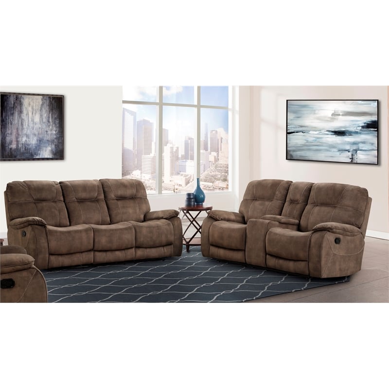 Parker Living Cooper - Shadow Brown Manual Reclining Sofa and Loveseat