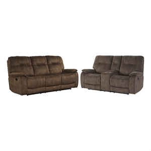 Parker Living Cooper - Shadow Brown Manual Reclining Sofa and Loveseat