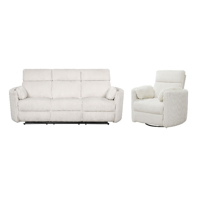 Parker Living Radius - Mega Ivory Power Reclining Sofa and Recliner