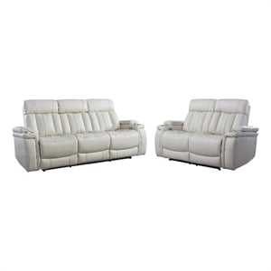 Parker Living Royce - Fantom Ivory Power Reclining Sofa and Loveseat