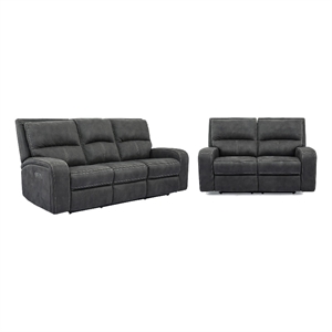 Parker Living Polaris - Slate Power Reclining Sofa and Loveseat