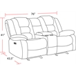 Parker Living Bolton - Misty Storm Manual Reclining Sofa and Loveseat