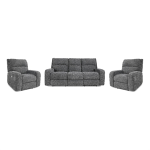 Parker Living Polaris - Bizmark Grey Power Reclining Sofa and Two Recliners