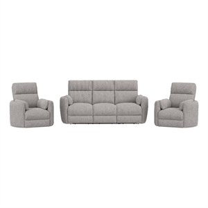 parker living radius - mega grey power reclining sofa and two recliners