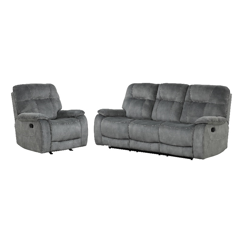 Parker Living Cooper - Shadow Grey Manual Reclining Sofa and Recliner