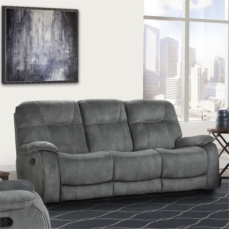 Parker Living Cooper - Shadow Grey Manual Reclining Sofa and Loveseat