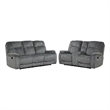 Parker Living Cooper - Shadow Grey Manual Reclining Sofa and Loveseat
