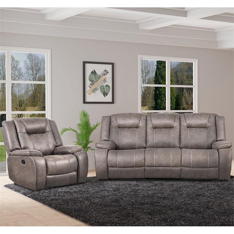 Parker Living Blake - Desert Taupe Manual Reclining Sofa and Recliner