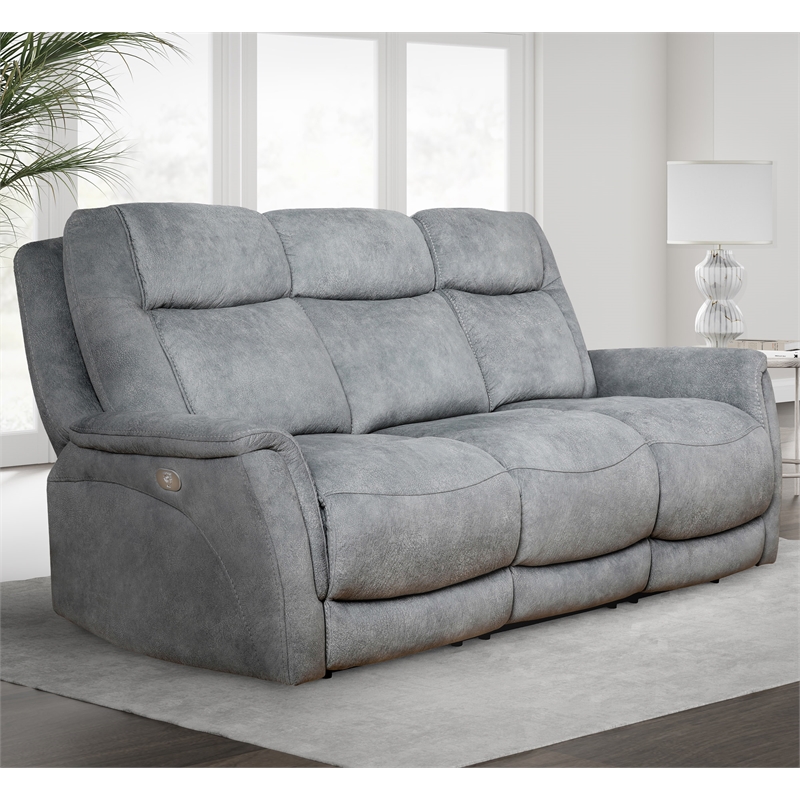 Parker Living Linus - Hudson Grey Power Reclining Sofa and Loveseat