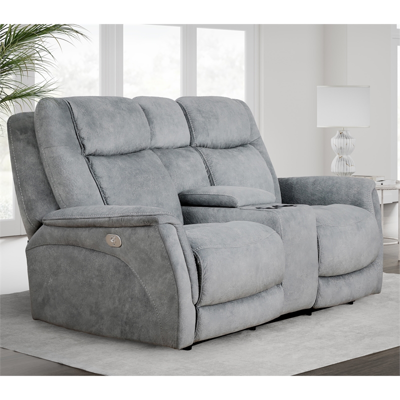 Parker Living Linus - Hudson Grey Power Reclining Sofa and Loveseat