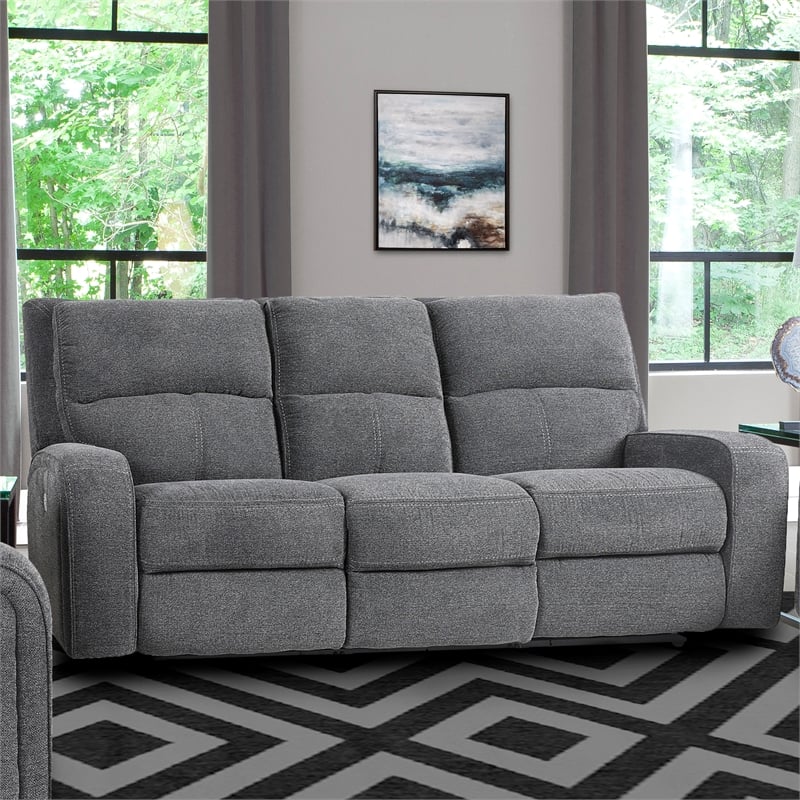Parker Living Polaris - Bizmark Grey Power Reclining Sofa and Loveseat