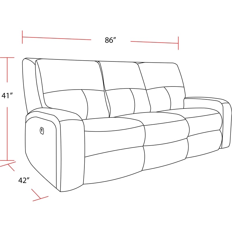 Parker Living Polaris - Bizmark Grey Power Reclining Sofa and Loveseat