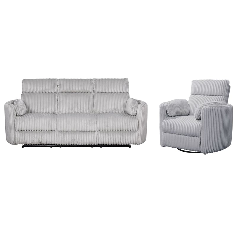 Parker Living Radius - Mega Grey Power Reclining Sofa and Recliner