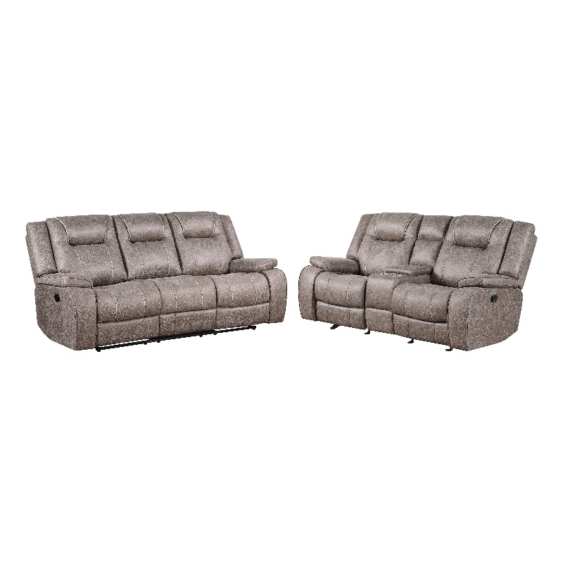 Parker Living Blake - Desert Taupe Manual Reclining Sofa and Loveseat