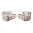 Parker Living Buster - Opal Taupe Manual Reclining Sofa and Loveseat