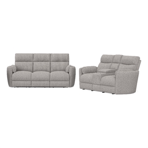 parker living radius - mega grey power reclining sofa and loveseat