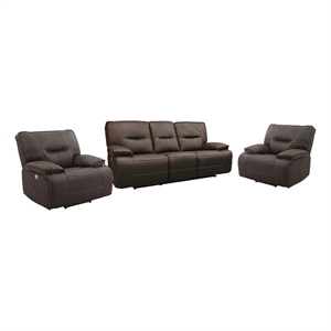 Parker Living Spartacus - Chocolate Power Reclining Sofa and Two Recliners