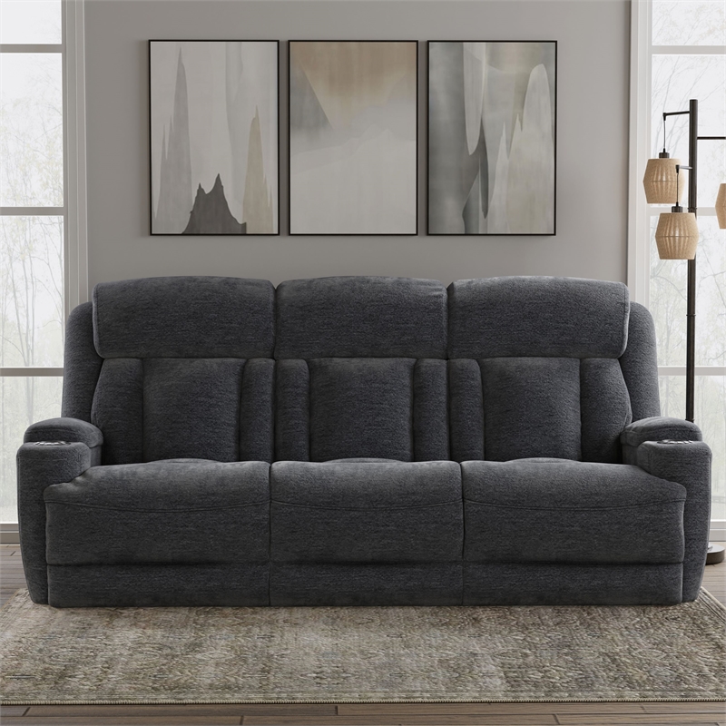 Parker Living Dalton - Lucky Charcoal Power Reclining Sofa and Loveseat