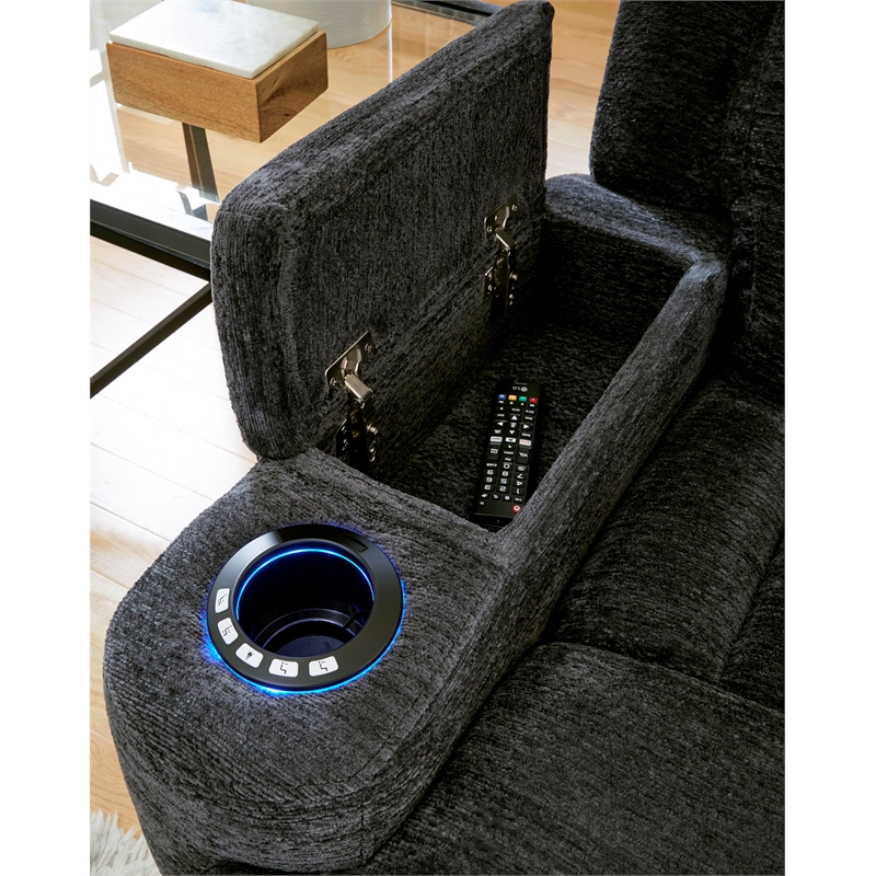 Parker Living Dalton - Lucky Charcoal Power Reclining Sofa and Loveseat