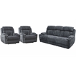 Parker Living Dalton - Lucky Charcoal Power Reclining Sofa and Two Recliners