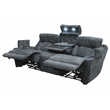 Parker Living Dalton - Lucky Charcoal Power Reclining Sofa and Two Recliners