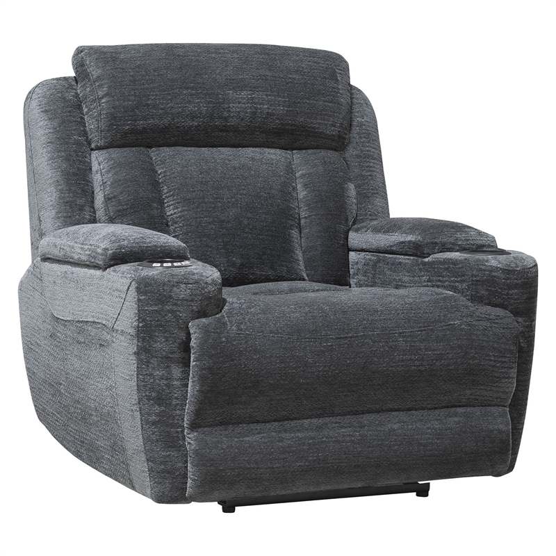 Parker Living Dalton - Lucky Charcoal Power Reclining Sofa and Two Recliners