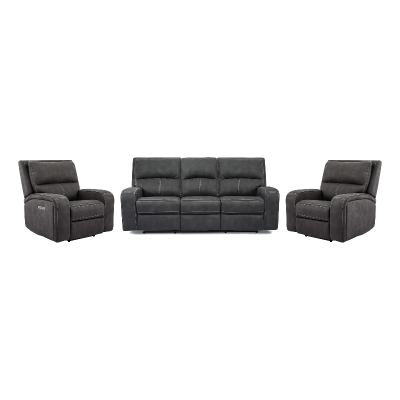 Parker Living Polaris - Slate Power Reclining Sofa and Two Recliners