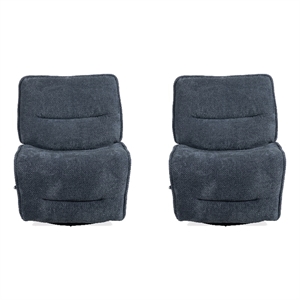 parker living leo - midnight blue armless recliner two pack