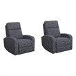 Parker Living Thriller Natural Beauty Denim Power Swivel Glider Recliner 2 Pack