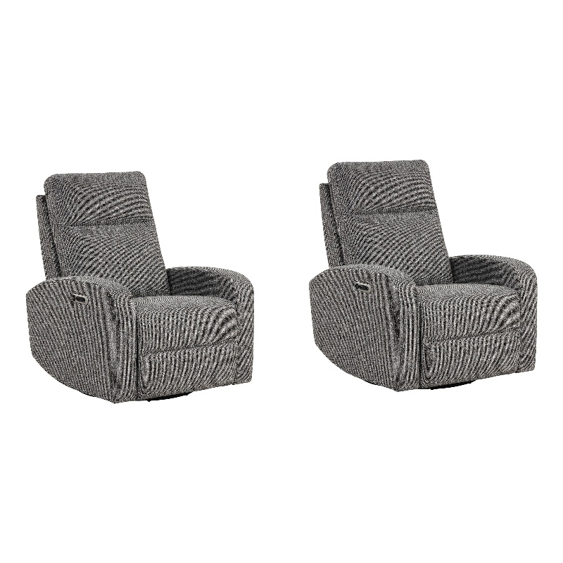 Parker Living Thriller Natural Beauty Grey Power Swivel Glider Recliner Two Pack