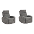 Parker Living Thriller Natural Beauty Grey Power Swivel Glider Recliner Two Pack